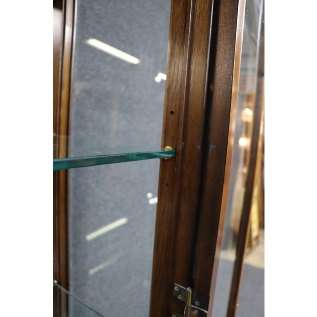 Henredon Scene One Oak Lighted Curio Cabinet For Sale - Image 10 of 12