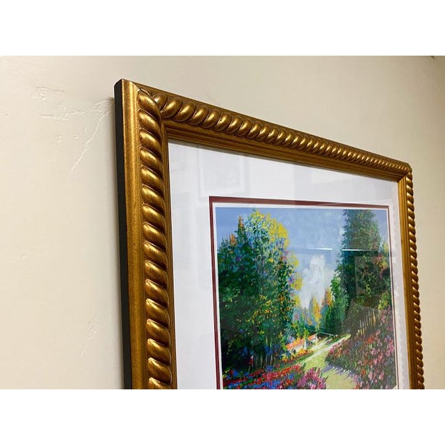 Alex Perez (Chilean, 1946-), Garden in the Woods, Signed Serigraph, C. 1990 For Sale In San Diego - Image 6 of 9