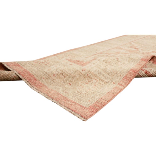 2020s Pasargad Home Oushak Coral Wool Area Rug- 2'11" X 12' 9" For Sale - Image 5 of 7