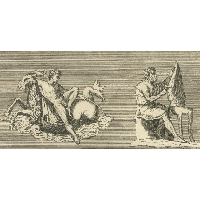 After Bernard de Montfaucon, Apollo, Muses and Mythological Reliefs, 1721, Engraving For Sale - Image 3 of 9