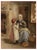 E. Rengert, Seamstress with Young Girl, 1871, Watercolour For Sale
