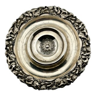 Antique Mid 19th Century Silver Arum Lily Flower Champagne Coaster by Renowned Germany Maker Koch & Bergfeld For Sale