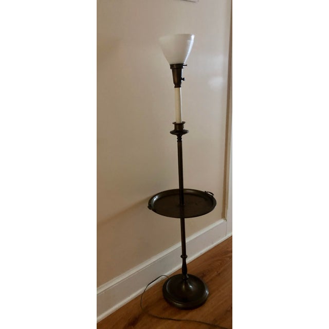 Antique Rembrandt Brass Floor Lamp With Table Chairish