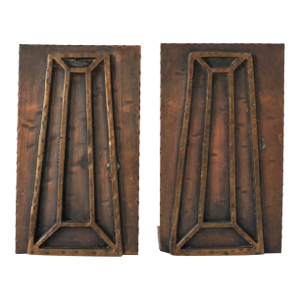 Vintage Modernist Copper Bookends - A Pair