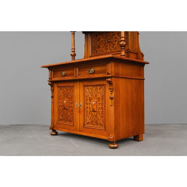Gründerzeit Buffet in Oak, 1800s, Set of 2 For Sale - Image 18 of 18