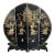 Vintage Chinoiserie Black Lacquer Room Divider Screen For Sale