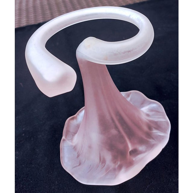 1970s Vintage Frosted Glass Vase by Stiver, Italy, 1970 For Sale - Image 5 of 17