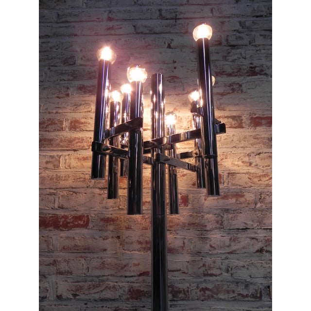 Standing Chrome Lamp with Eight Lights, 1970s For Sale - Image 13 of 18