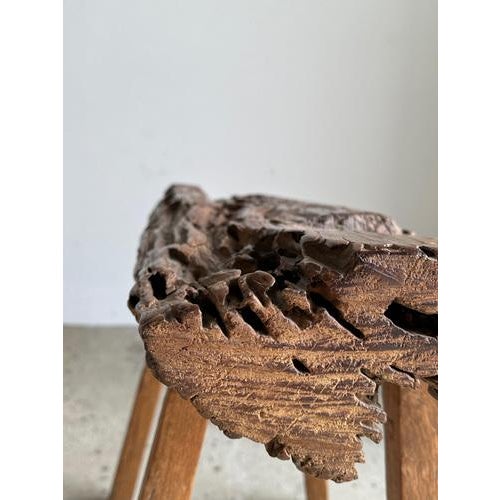 Small Organic Quadripod Bench in Upcycled Asian Teak, Bulan For Sale - Image 15 of 18