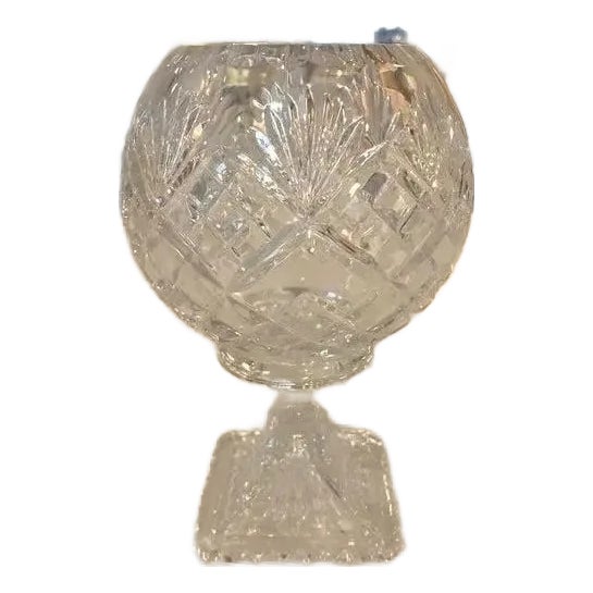 Mid 20th Century Vintage Crystal Compote For Sale