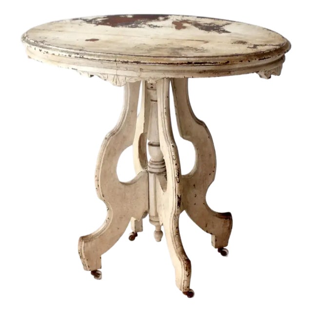 Antique Victorian East Lake Style Accent Table For Sale