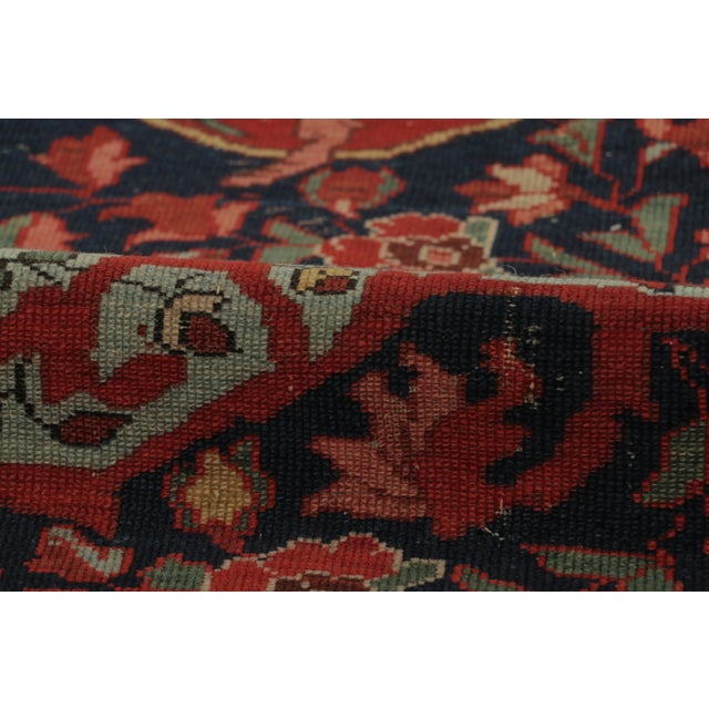 Red Vintage Turkish Anatolian Rug With Twin Bold Geometric Medallions - Rug & Kilim For Sale - Image 8 of 9