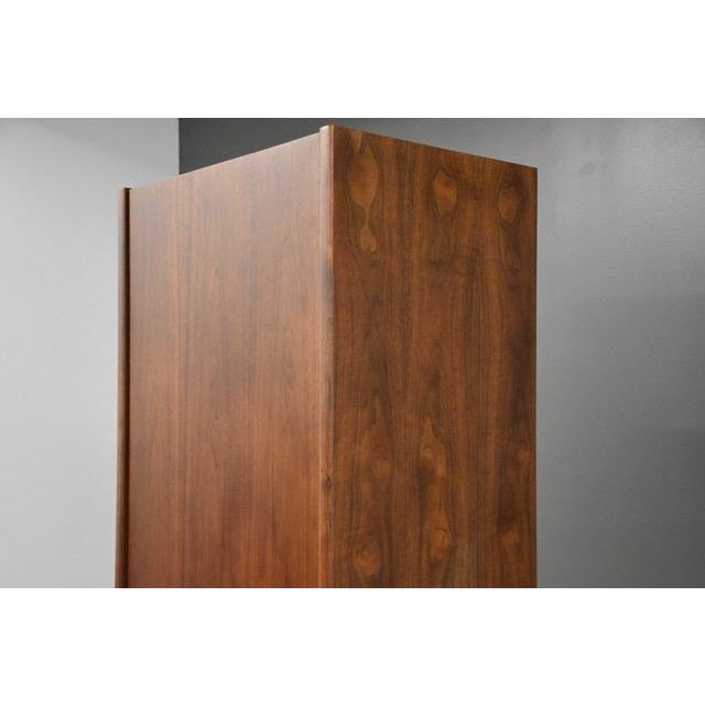 1960s Walnut Tall Armoire Dresser by Barzilay For Sale - Image 9 of 13