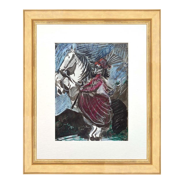 1960s Pablo Picasso, Toros Y Toreros 1 Dated 12/3/59 Framed For Sale