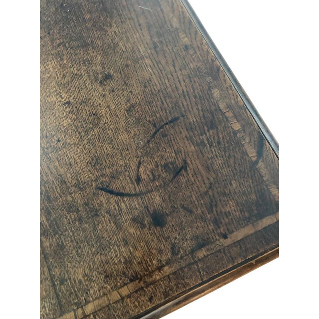 Antique George III Oak Desk, 1890 For Sale - Image 9 of 11