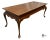 Brown Vintage Chippendale Style Mahogany & Burl Wood Coffee Table For Sale - Image 8 of 10