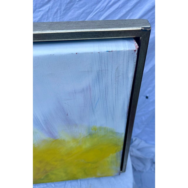 1970's Original Modern Abstract Acrylic on Canvas, Framed For Sale In Palm Springs - Image 6 of 9