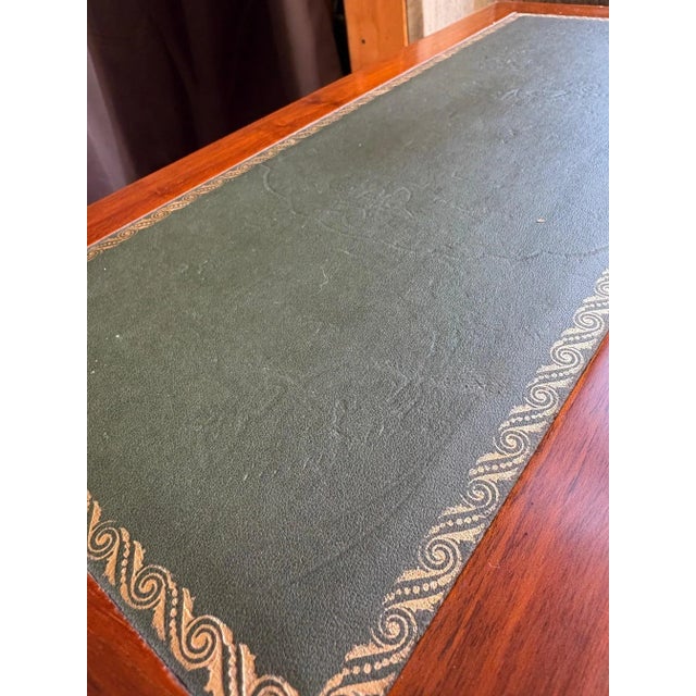 Wood Library Stepladder with Leather-Covered Steps For Sale - Image 10 of 12