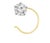 Wire Nose Ring Brilliant cut Diamond, extremely fine quality.\t A brand-new, unused, and unworn item Color:\tWhit...