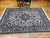 Vintage Tabriz Design Area Rug, Hand-Knotted Wool, Floral Pattern, Ivory & Blue, 6x8 For Sale - Image 9 of 18