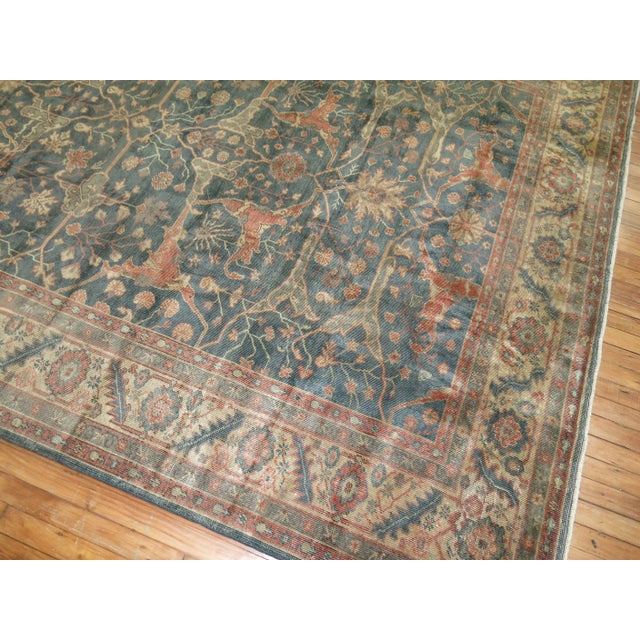Green 20th Century Turkish Green Terracotta RugX 9'7'' - 7'3" x 9'7" For Sale - Image 8 of 10