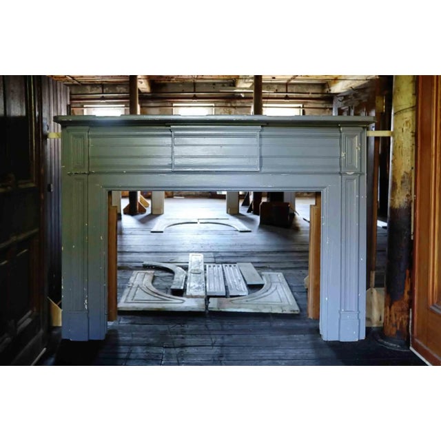 Gray Antique Federal Style Mantel For Sale - Image 8 of 8