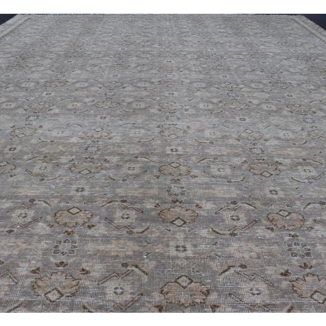 Antique Persian Tabriz Rug in All-Over Herati in Shades of Lavender and Tan. Keivan Woven Arts/ rug W22-0602-A, country of...