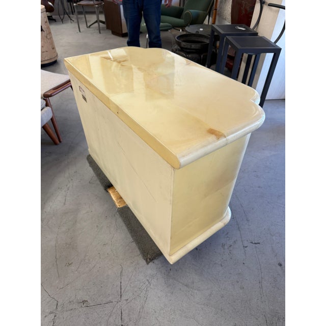 Contemporary 1980s Enrique Garcel for Jimeco Goatskin Lacquered Night Stands, A Pair For Sale - Image 3 of 18