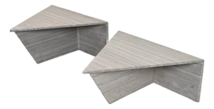 Postmodern Italian Granite Triangular Side Tables, Pair