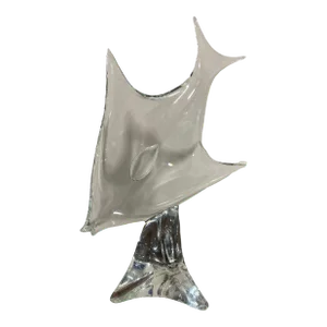 Mid-20th Century Lício Zanetti Murano Glass Angel Fish Sculpture