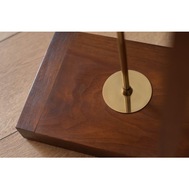 Mid Century Modern Sculptural Walnut and Brass Standing Floor Lamp For Sale - Image 18 of 18