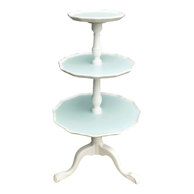French Country Chic 3 Tier Painted Pie Crust Table Chairish
