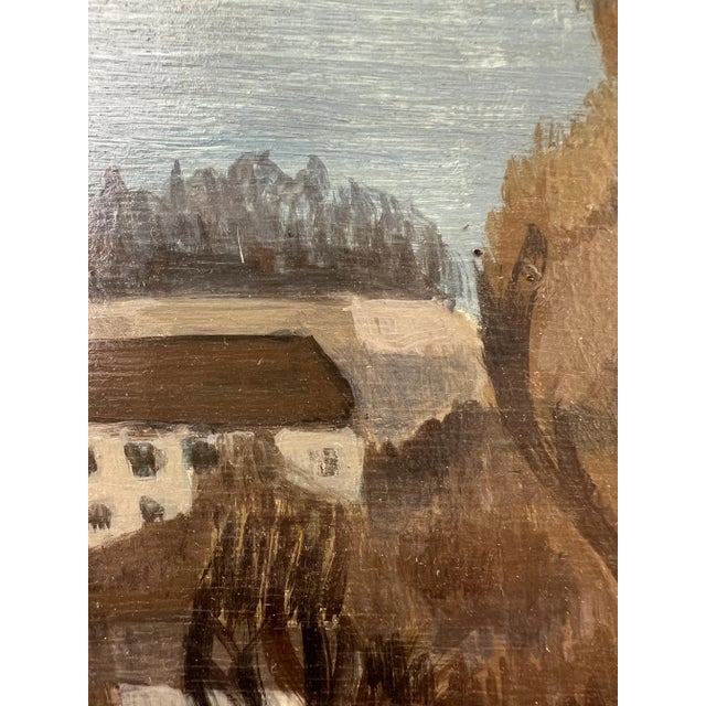 Albert Joseph Januarius Di Décarli, La Saune, Oil on Wood, Framed For Sale - Image 5 of 10