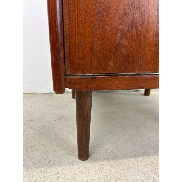 Danish Modern Teak Nightstand Storage Cabinet For Sale - Image 10 of 12