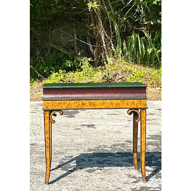 Burgundy Vintage Regency Giant Book Side Table For Sale - Image 8 of 12