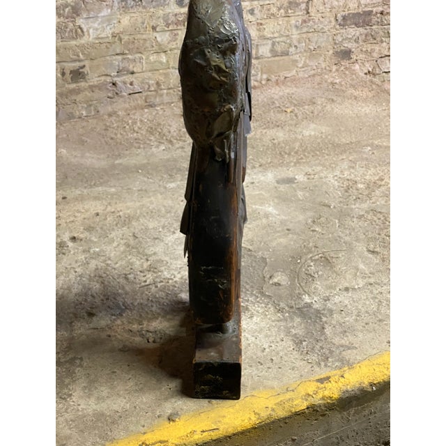 Tribal Brutalist Couple Sculpture For Sale - Image 3 of 13