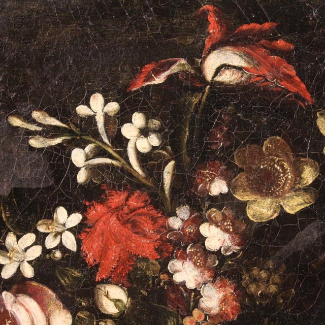 Italian Artist, Still Life, 1720, Oil on Canvas For Sale - Image 4 of 15
