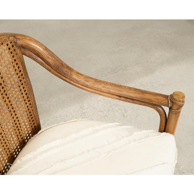 Pair of McGuire Organic Modern Rattan and Cane Armchairs For Sale - Image 9 of 18