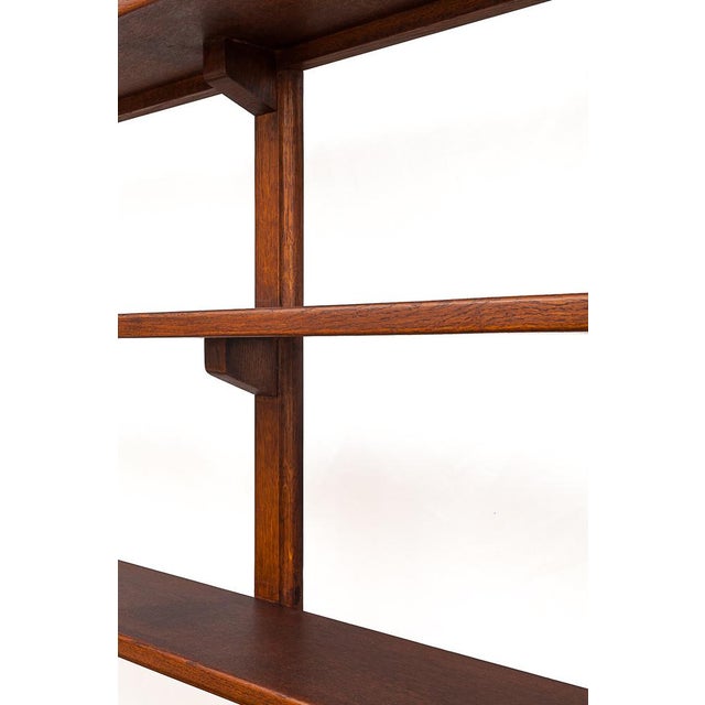 Wood Vintage Wall Shelf by Guillerme and Chambron, 1950s For Sale - Image 7 of 13