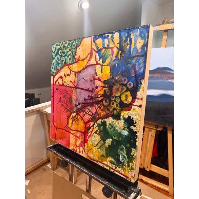 Intersections by Kathleen Varadi, 2018 Ink on Gesso Board For Sale - Image 10 of 12