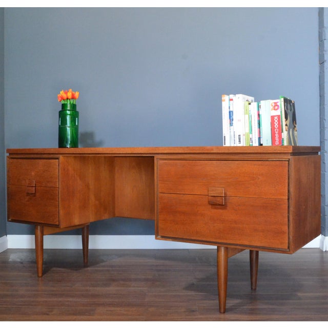 Mid-Century Modern Danish Teak Desk by Ib Kofod-Larsen for G-Plan, 1960s For Sale - Image 3 of 7