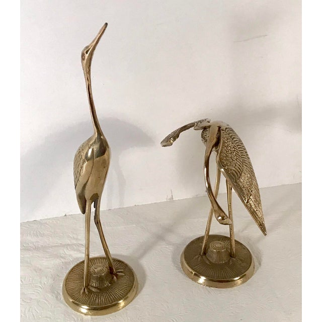 Mid Century Brass Cranes a Pair Chairish
