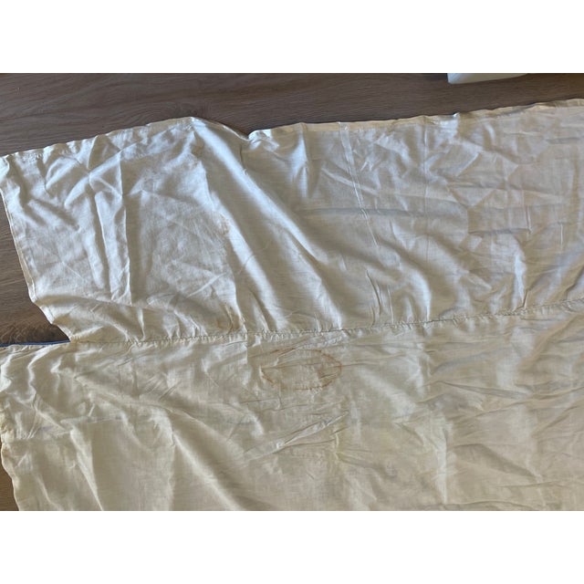 Vintage 1950- Hollywood 3-Piece Ivory Satin Full Size Bedspread Set For Sale - Image 13 of 13
