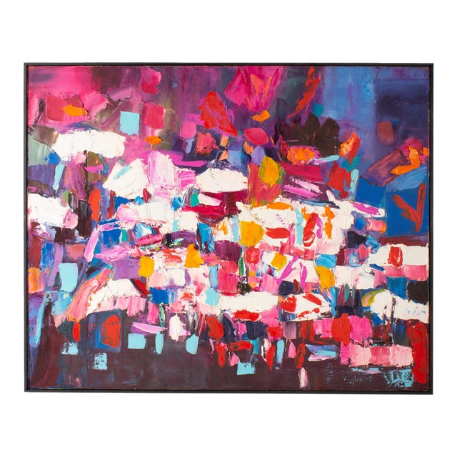 Oil on Canvas Abstract Painting by Sidney Smiley For Sale