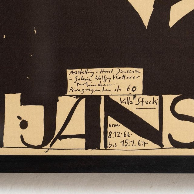 Black Horst Janssen, Munchen, 1960s, Print For Sale - Image 8 of 9