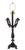 Mid 20th Century Black Lacquered Metal Candelabras Table Lamp With Four Branches For Sale - Image 4 of 8