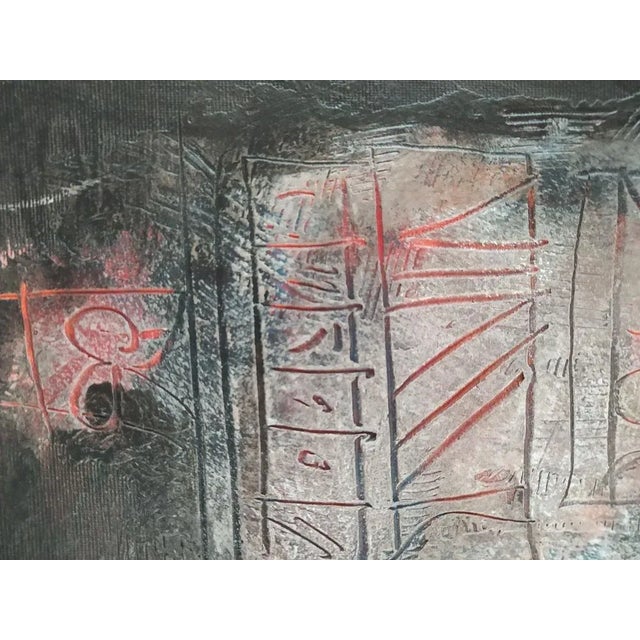 Hector Ramirez Ortega, Composition, 1990, Mixed Media on Canvas For Sale - Image 3 of 7