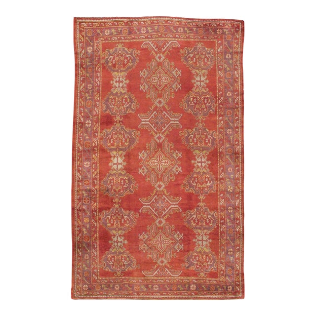 Galerie Shabab Collection Mid-20th Century Turkish Oushak Room Size Carpet For Sale