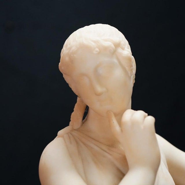 Classical Alabaster Sculpture of a Woman by P. Bazzanti, Florence 19thC For Sale - Image 10 of 18