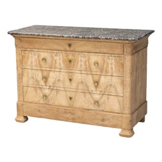 Walnut Commode with Marble Top, 1880 For Sale
